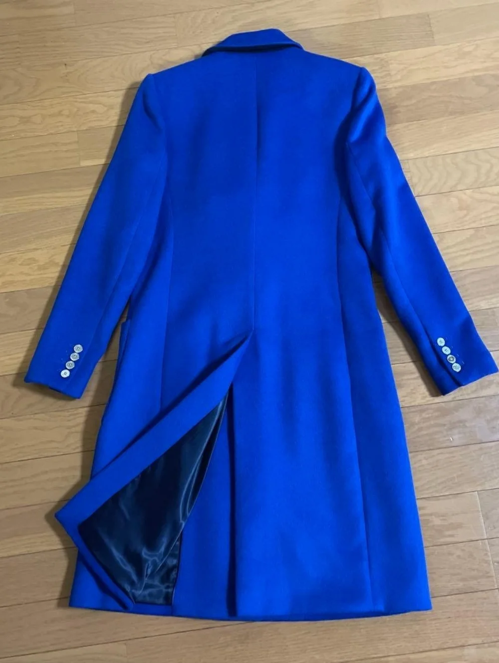 Michael Kors Wool Blend Royal Blue Officers Coat